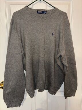 Polo by Ralph Lauren Gray Crewneck Sweater with Navy Pony